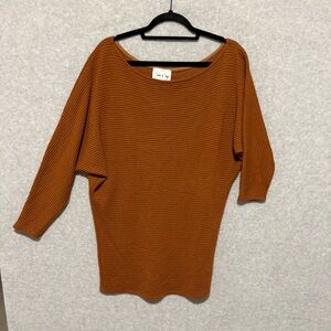 Sadie & Sage Off-the-Shoulder Rust Sweater